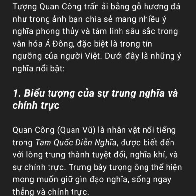 Tượng quan công trấn ải  bằng gỗ hương đá vip  cao 80cm