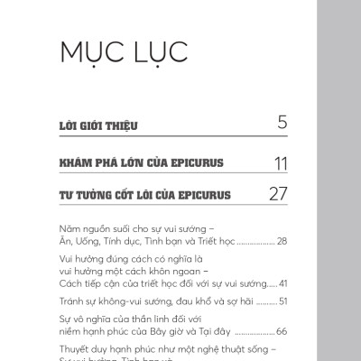 Những Nhà Tư Tưởng Lớn - Epikur Trong 60 Phút - Vanlangbooks