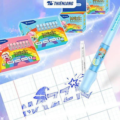 Hộp 10 ống mực xóa được Mazzic Thiên Long FPICE-001 -  Mực không lắng cặn