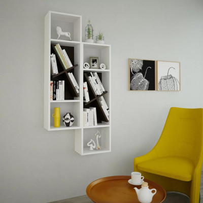 Kệ gỗ trang trí phòng khách gia đình SMLIFE Waldermar