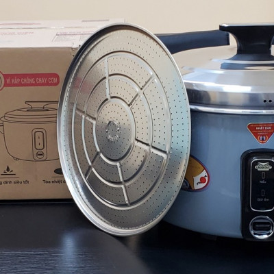 Nồi cơm điện công nghiệp chống cháy cơm 16Lit Ladomax Nhật HA-71160, mâm nhiệt oxi hóa cứng chống teo mâm-Hàng chính hãng