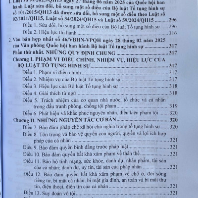 Bộ Luật Hình sự ( Sửa đổi, bổ sung năm 2025 ) - Bộ Luật Tố Tụng Hình Sự ( Sửa đổi, bổ sung năm 2025 )