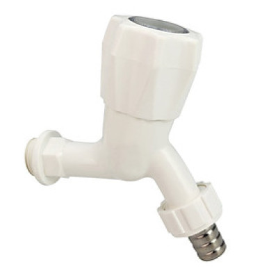 Bộ 3 vòi hồ tay núm tròn nhựa PP trắng, thân ngắn, ren 21-27mm Eurolife EL-HN05 (Trắng) (3 cái)