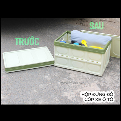 Thùng Đựng Đồ Cốp Xe Ô Tô 30L - Hộp Xếp Gọn Để Đồ Cốp Xe Dung Tích 30L - Chất Lượng Cao