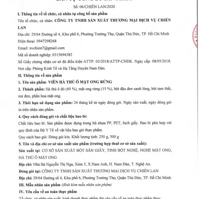 Viên hà thủ ô mật ong rừng Mộc Lan (hũ 250g)