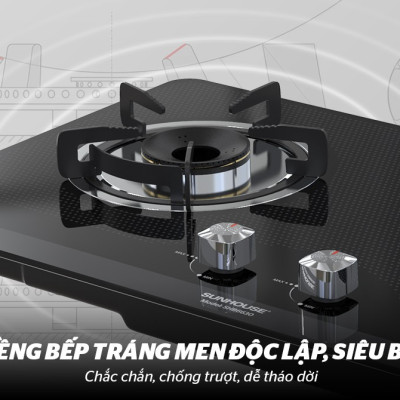 Bếp Gas Âm Kính SUNHOUSE SHB6630 - Hàng Chính Hãng