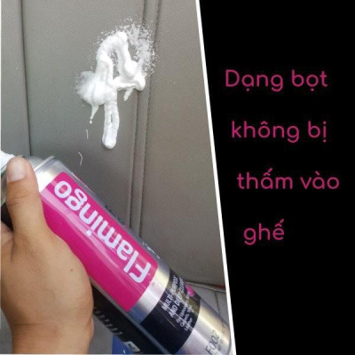 Xịt bọt tẩy da oto, vệ sinh nội thất nỉ xe hơiFlamingo 650ml,lau siêu sạch ,an toàn cho nội thất,không gây bong tróc
