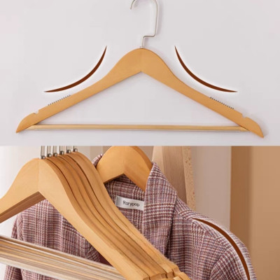 Bộ 20 Móc Áo Gỗ Tam Giác Màu Trắng Luxury