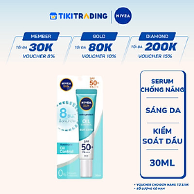 Tinh Chất Chống Nắng NIVEA Dưỡng Trắng & Kiểm Soát Dầu SPF50+ PA+++ (30ml) - 86060