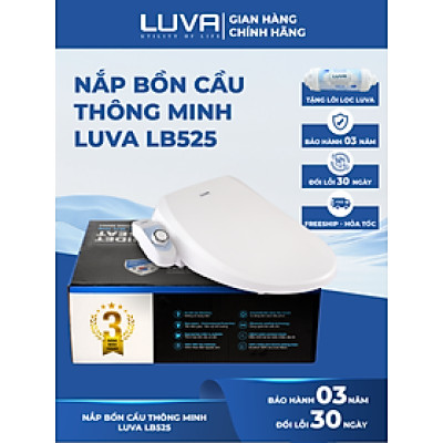 Nắp Bồn Cầu Thông Minh LUVA LB525 Xuất Hàn Quốc, BH 3 năm Đổi Lỗi 100 Ngày, Công Nghệ Hàn Siêu Âm