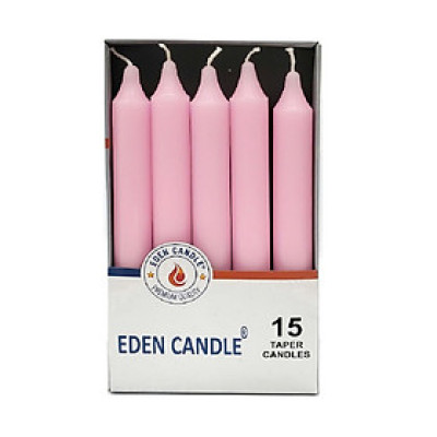 Hộp 15 cây nến thơm thẳng Eden Candle FTRAMART EDC2317 cao 15cm (Hồng)
