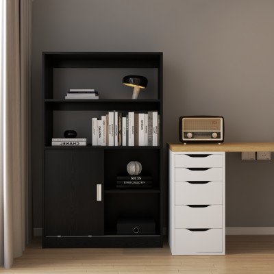 [Happy Home Furniture] LUCA, Tủ lưu trữ 2 cửa lùa, 86cm x 40cm x 140cm ( DxRxC), TCL_009