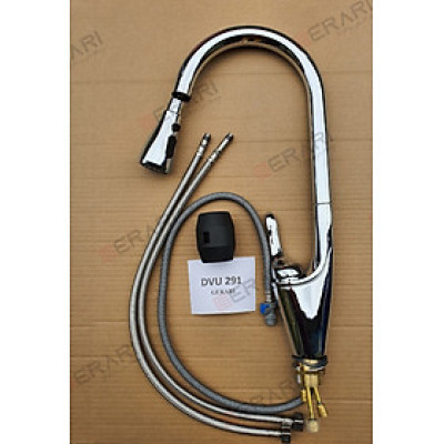 Vòi chậu rửa ( có thể rút dài hai đường nước nóng lanh, mạ crom bóng cao cấp thương hiệu GERARI)