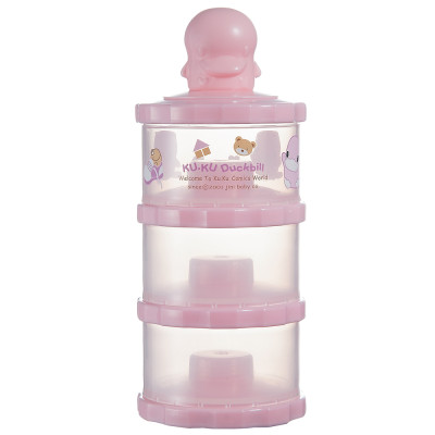 Hộp Chia Sữa 3 Ngăn KuKu Duckbill - Nhựa PP Cao Cấp