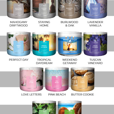 Nến ly 3 bấc sáp đậu nành Goose Creek (411g) - Pink Beach