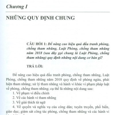 Hỏi Đáp Pháp Luật Về Phòng, Chống Tham Nhũng
