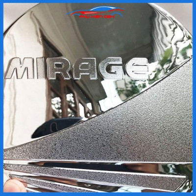 Ốp nắp bình xăng Mirage mạ crom chống trầy trang trí ô tô
