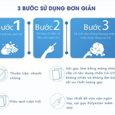 Mua 2 Gạc Rơ Lưỡi Sachi cho bé từ 0 tháng tuổi- Tặng 1 kem hăm Liniment