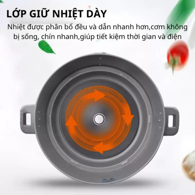 Nồi cơm công nghiệp SOWUN SW6955 5.5L, lòng nồi làm bằng hợp kim nhôm, phủ chống dính cao cấp