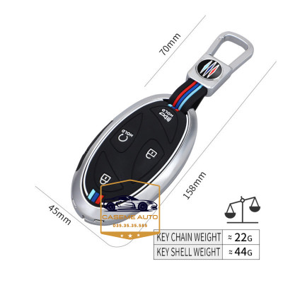 Ốp Chìa Khóa  Hyundai Santa Fe 2025, Tucson 2025 All New 5 Nút, Chất Liệu Hợp Kim, Kèm Móc Treo Cao Cấp - Hàng Nhập Khẩu