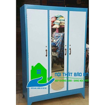 Tủ sắt quần áo ngang 1m2 cao 1m8