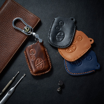 Bao Da Chìa Khóa Ô Tô Lexus LX570 GX460 RX350 Dạng dẹp da bò -hàng chính hãng