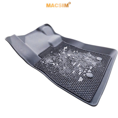 Thảm 2 lớp (sd3) dạng lưới lục giác cho Honda CRV 2024+ bề mặt cao su siêu sạch nhãn hiệu Macsim