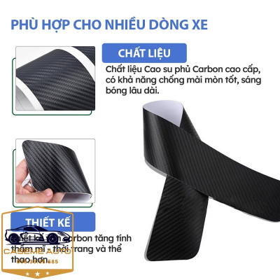 [MITSUBISHI] Bộ 9 Miếng Dán Vân Carbon Chống Trầy Xước Bậc Cửa Ô Tô Dành Cho Hãng Xe MITSUBISHI - Hàng Chính Hãng