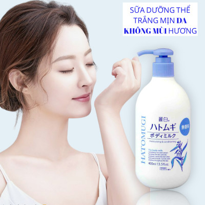 Sữa Dưỡng Thể Dùng Ban Đêm Không Mùi Hương Reihaku Hatomugi Body Milk (400 mL)