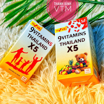 Vitamin TP X5 Thái Lan Viên Uống Hỗ Trợ Tăng Cân, Ăn Ngon, Cải Thiện Cân Nặng 100 Viên