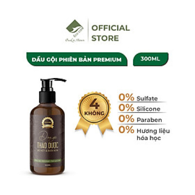 Dầu gội thảo dược sạch gàu, giảm xơ rối ECOCARE PREMIUM 300ml đạt chuẩn CGMP, dầu gội xả thiên nhiên
