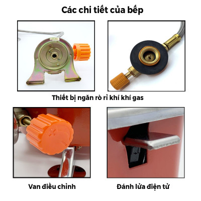 Bếp Ga Xếp Gọn Du Lịch Có Dây - Hàng Chính Hãng