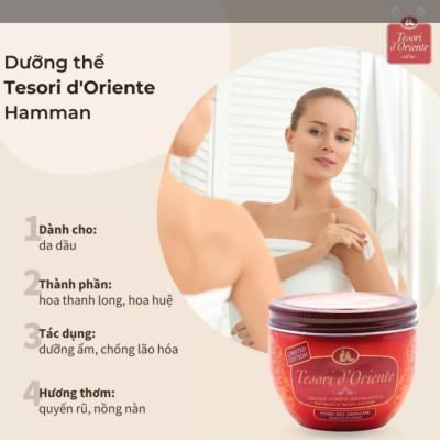 Kem Dưỡng Thể Hương Nước Hoa Thanh Long 300gr - Tesori d