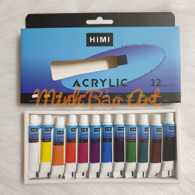 Màu Acrylic Miya Himi Set 12/18/24 màu dạng tuýp 12ml