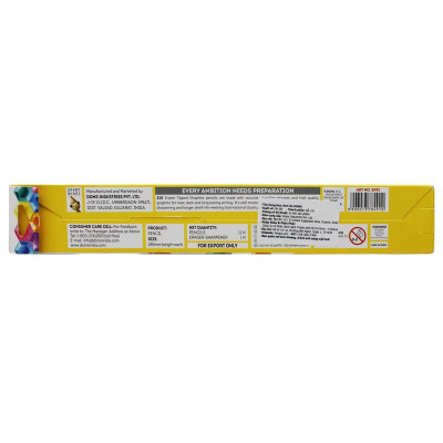 Hộp 12 Bút Chì Gỗ Zio Super Dark HB/2 Kèm Gôm Chuốt - DOMS 8491