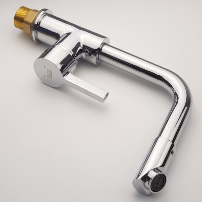 Vòi rửa chén nóng lạnh Đồng mạ Chrome Eurolife EL-KM02 (Trắng bạc)