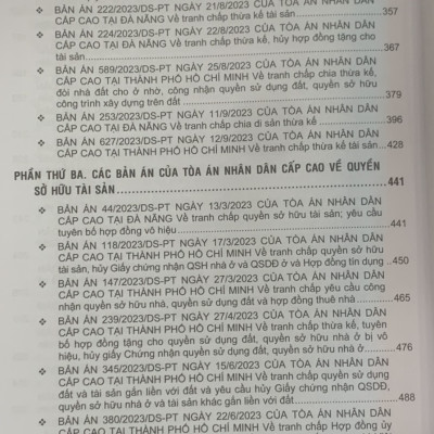 Tuyển tập các bản án của Tòa án nhân dân cấp cao về dân sự và tố tụng dân sự