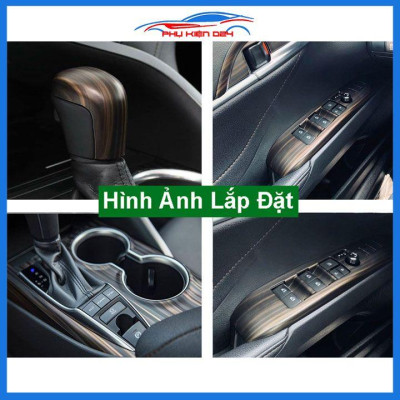 Ốp nội thất Camry 2019-2020-2021-2022 vân gỗ bảo vệ chống trầy xước và làm đẹp xe