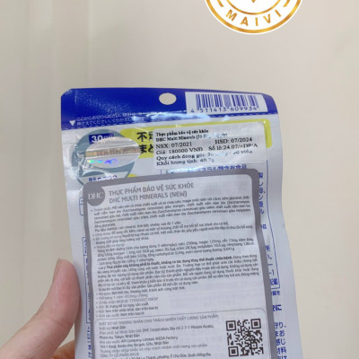Thực phẩm bảo vệ sức khỏe Viên uống khoáng tổng hợp DHC Multi Minerals 30 ngày ( hàng chính hãng, có tem phụ )