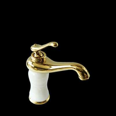 Vòi lavabo nóng lạnh đồng mạ vàng Juno sofa Teady VCT- 228A 