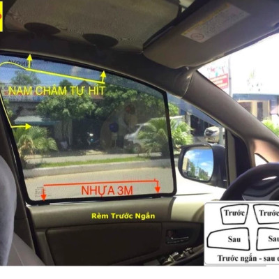 Bộ phụ kiện đế nhựa giữ rèm che nắng chuyên dụng cho xe ô tô.