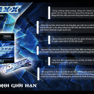 DMAXX thức uống bổ sung vitamin năng lượng có đường DAMODE 18 gói dùng thử màu xanh