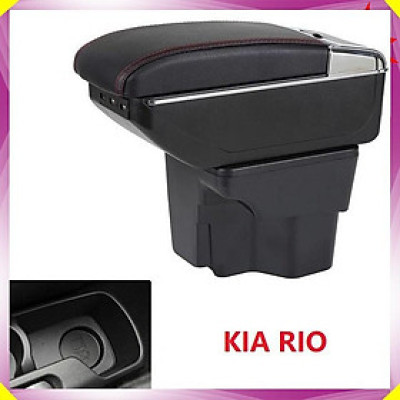 Bộ Hộp Tỳ Tay Ô Tô Cao Cấp Dành Cho Kia Rio Tích Hợp 7 cổng USB - Mã sản phẩm DUSB-KIRO