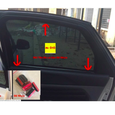 Bộ phụ kiện đế nhựa giữ rèm che nắng chuyên dụng cho xe ô tô.