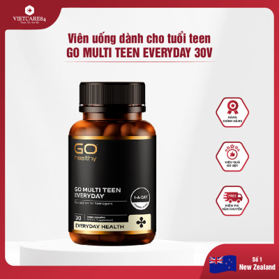 Viên uống cho tuổi teen nhập khẩu chính hãng New Zealand GO MULTI TEEN EVERYDAY (30 viên)  bổ sung 32 vitamin, khoáng chất và một số dưỡng chất hỗ trợ duy trì và tăng cường sức khỏe cho trẻ ở tuổi tăng trưởng, tuổi dậy thì