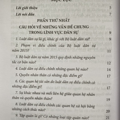 Các câu hỏi thường gặp trong lĩnh vực dân sự