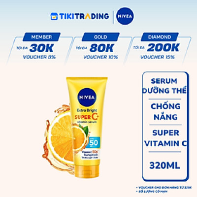 Serum Dưỡng Thể & Chống Nắng SPF50 PA+++ NIVEA Vitamin Super C+ (180 ml) - 98449