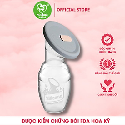 Combo Cốc hứng sữa Gen.1 100ml và Nắp đậy Haakaa. Chất liệu silicone cao cấp, an toàn. Không chứa BPA, PVC và phthalate