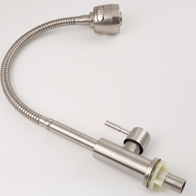 Vòi rửa chén lạnh Inox SUS 304, cần lò xo Eurolife EL-RC09 (Trắng vàng)