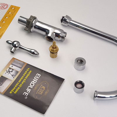 Vòi rửa chén lạnh Eurolife EL-RC02 (Trắng bạc)